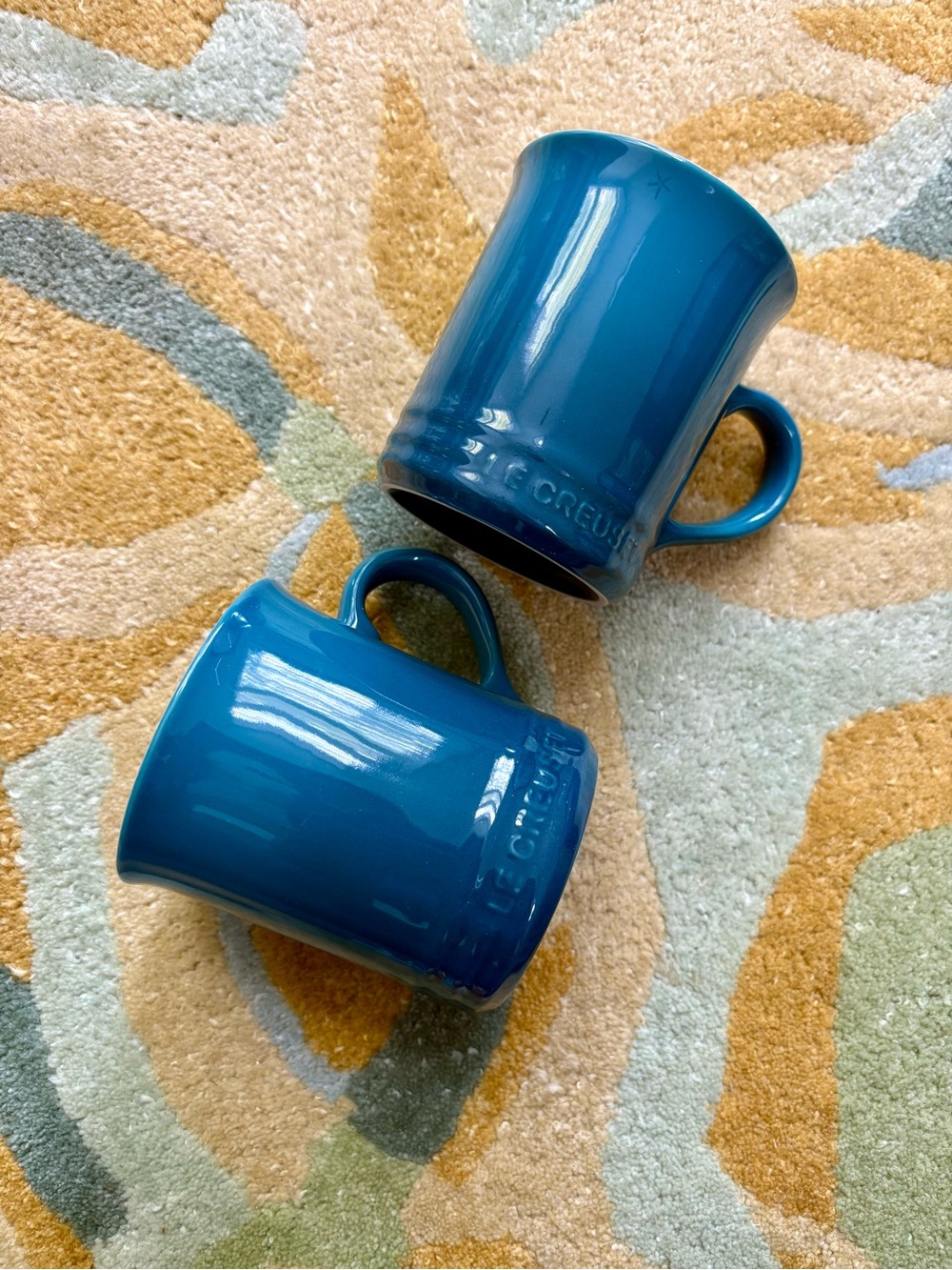 Le Creuset 14 oz Deep Teal Mugs - Set of 2